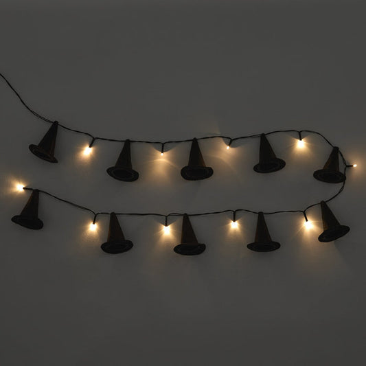 10 Pack Witch's Hat String Lights - Black 🇬🇧