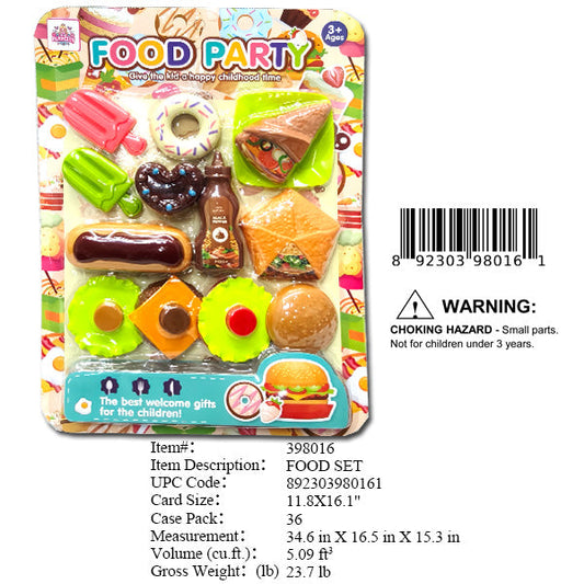 11.8X16.1"PLAY FOOD  SET