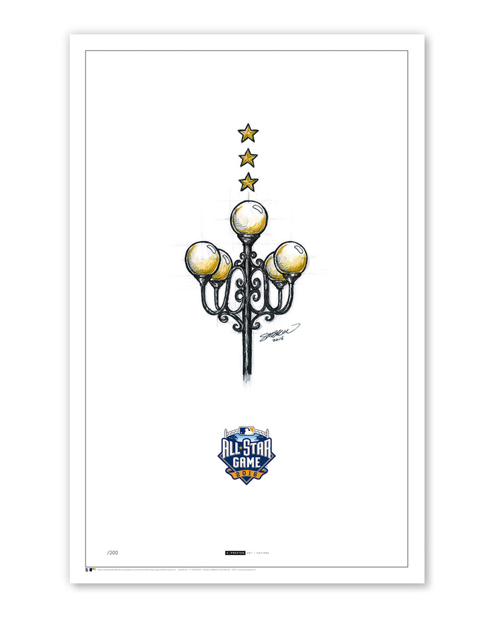2016 MLB All-Star Game Sketch Poster Print - SOLD OUT