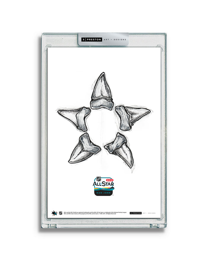 2019 NHL All-Star Game Sketch Art Slab