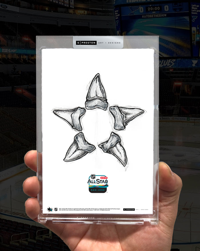 2019 NHL All-Star Game Sketch Art Slab