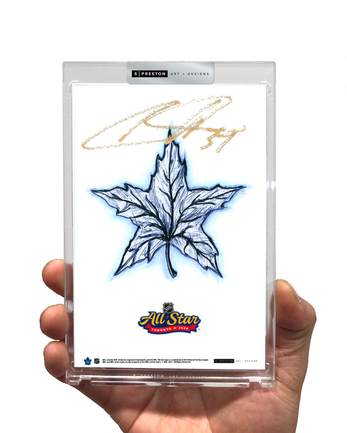 2022 NHL All Star Game Sketch - Auston Matthews Autograph Slab - Authenticated