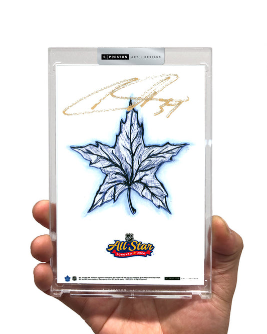 2022 NHL All Star Game Sketch - Auston Matthews Autograph Slab - Authenticated