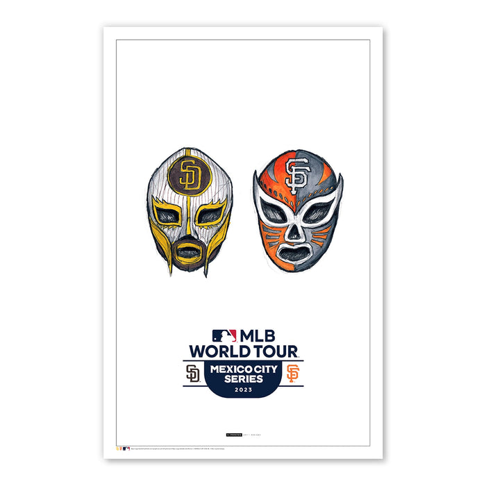 2023 MLB Mexico Series Sketch Limited Edition Art Prints