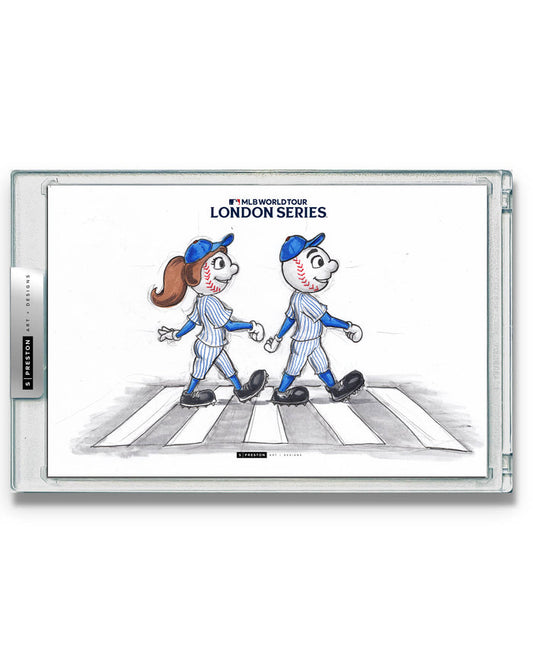 2024 MLB London Series Sketch Art Slab - Mets