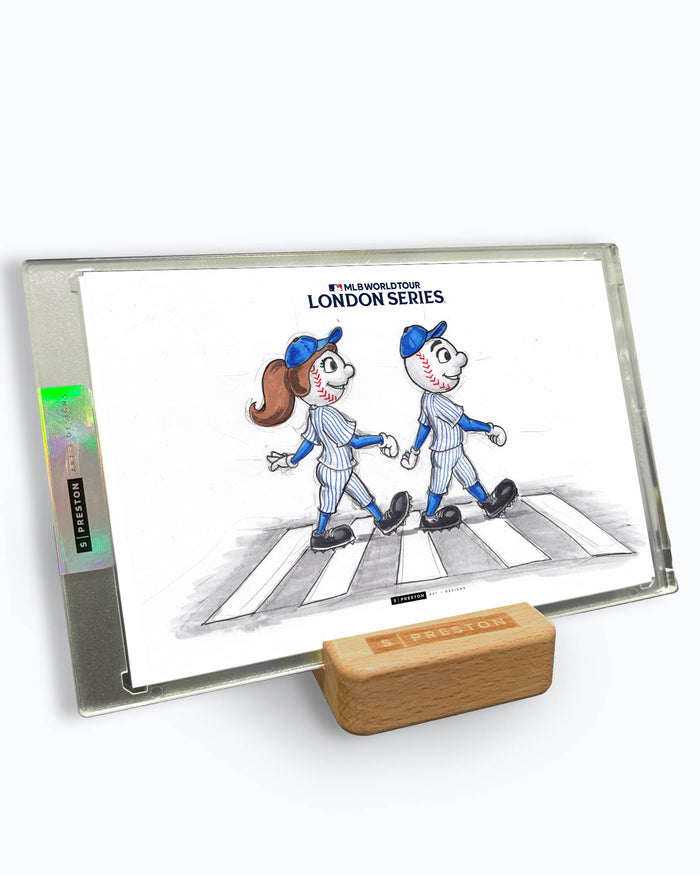 2024 MLB London Series Sketch Art Slab - Mets