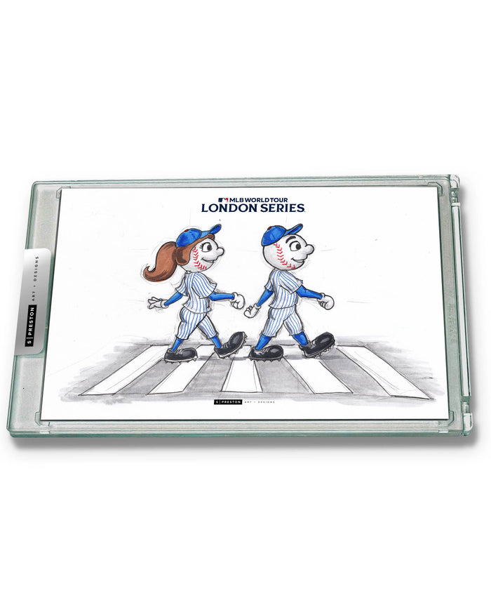 2024 MLB London Series Sketch Art Slab - Mets