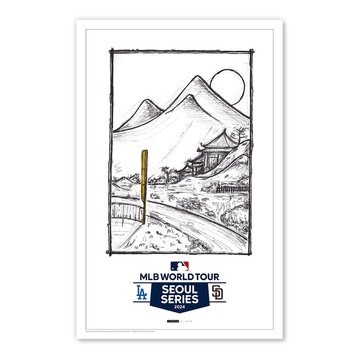 2024 MLB Seoul Series Sketch Limited Edition Art Prints