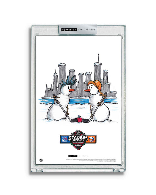 2024 NHL Stadium Series Sketch Limited Edition Art Slab - NYR vs NYI