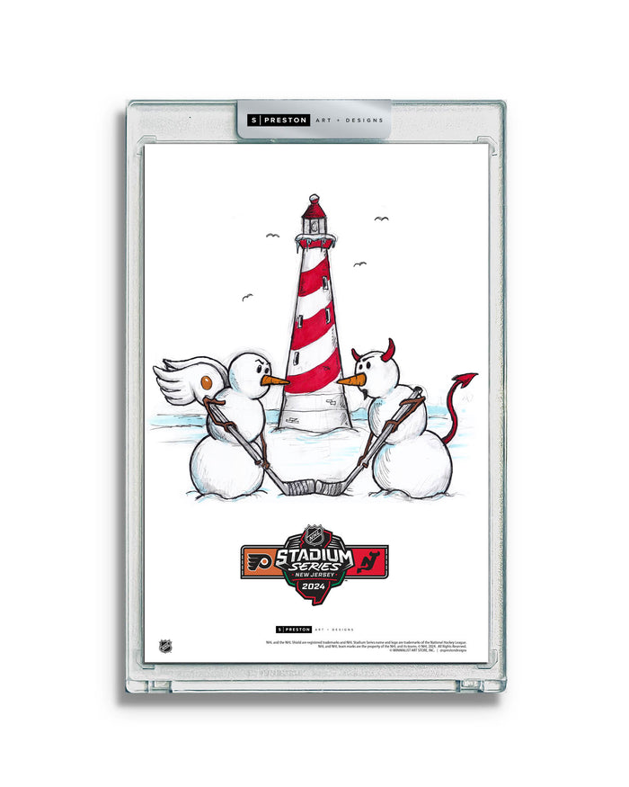 2024 NHL Stadium Series Sketch Limited Edition Art Slab - PHL vs NJ