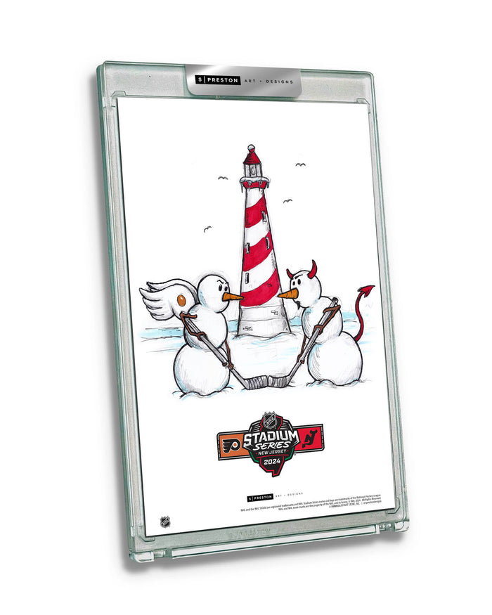 2024 NHL Stadium Series Sketch Limited Edition Art Slab - PHL vs NJ