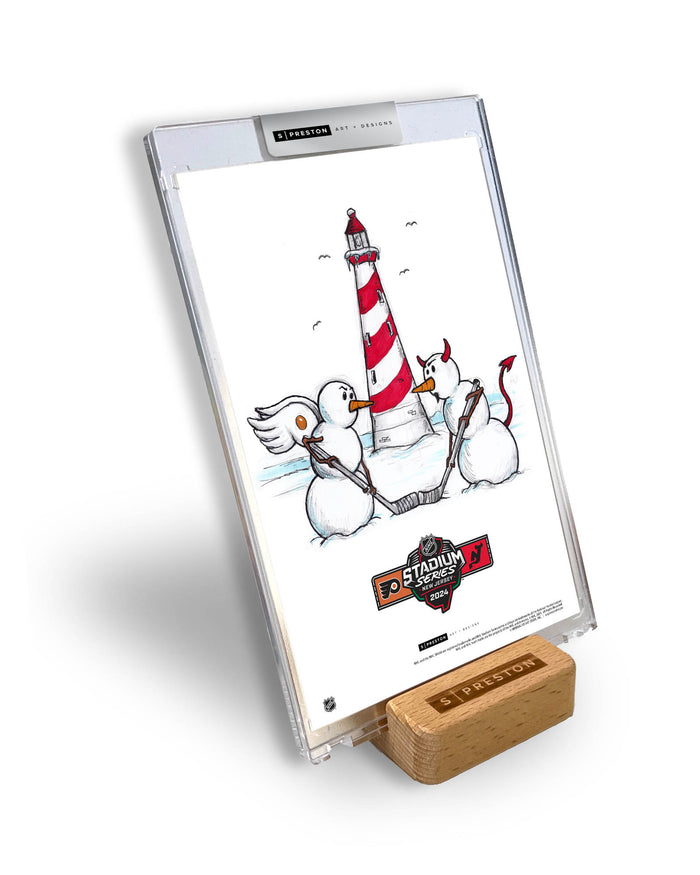 2024 NHL Stadium Series Sketch Limited Edition Art Slab - PHL vs NJ
