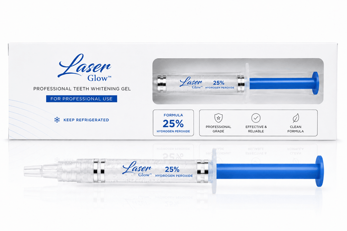25% hydrogen peroxide professional teeth whitening gel syringe