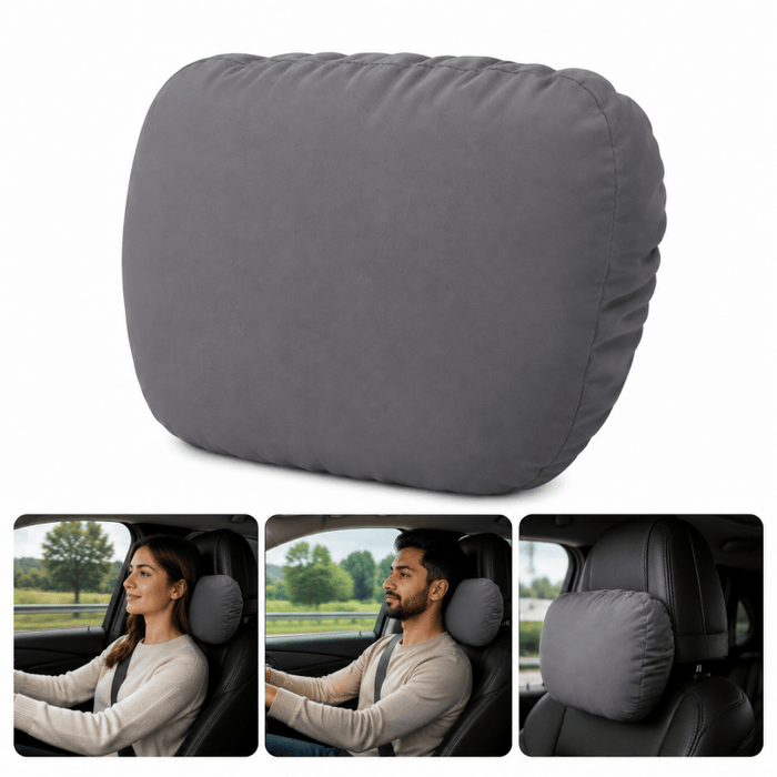 2Pack Black Car Headrest Pillow Neck Support Cushion Ergonomic Driving Comfort Pad 🇬🇧