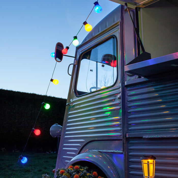 30 Multi Coloured Plug In Fiesta Festoon Lights