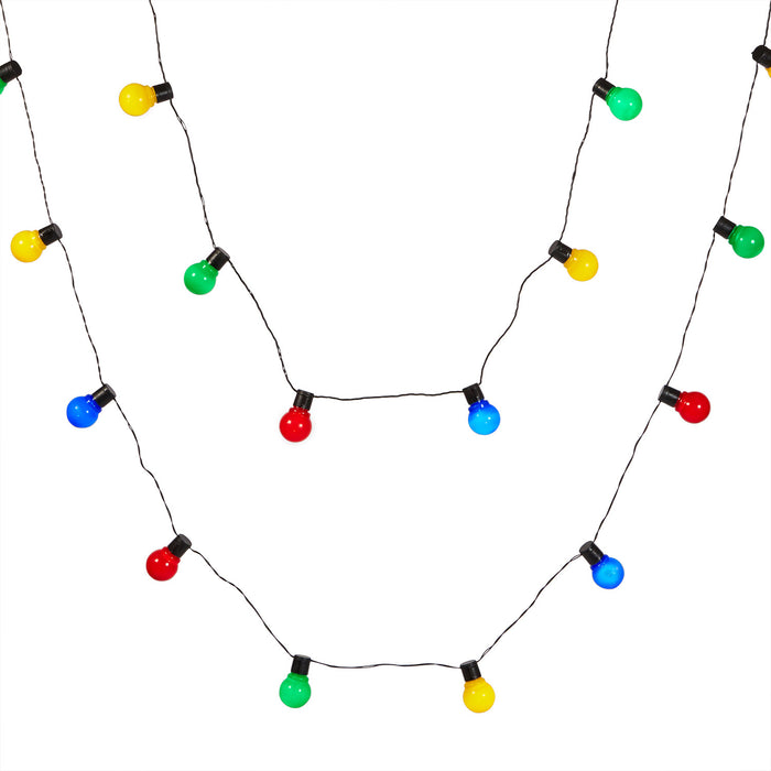 30 Multi Coloured Plug In Fiesta Festoon Lights