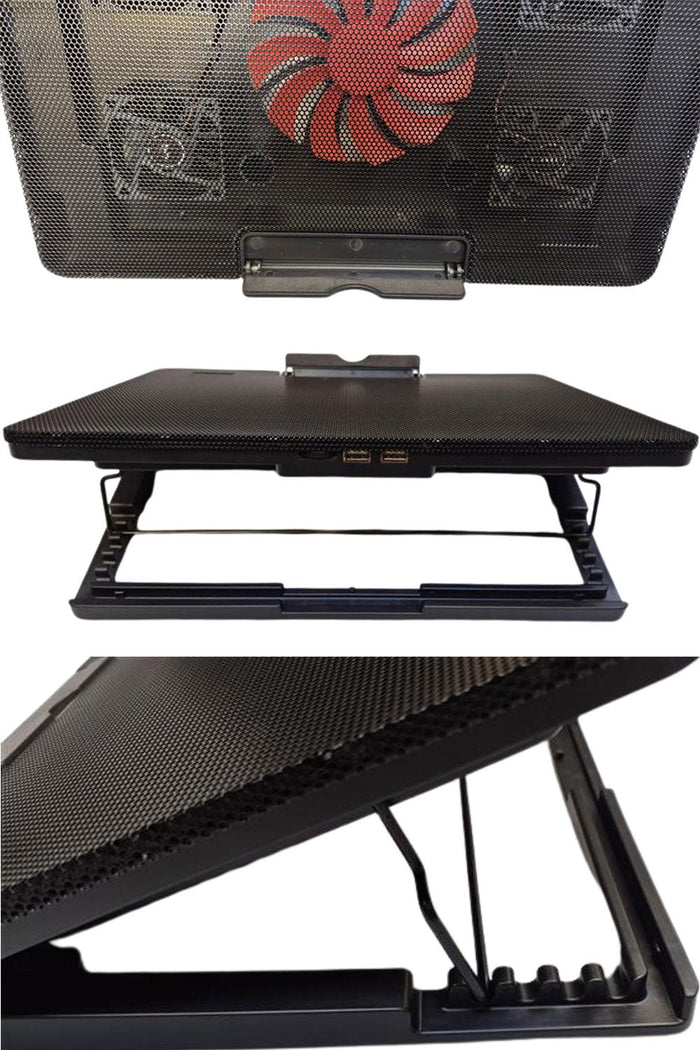 5 Fan Laptop Cooling Pad – Adjustable USB Laptop Stand 🇬🇧