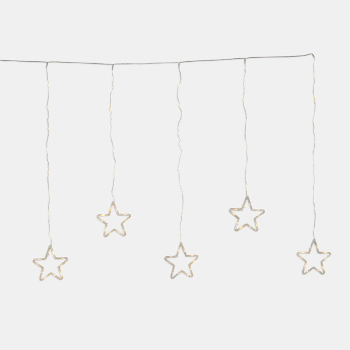 5 Pack Star LED Curtain Lights - Warm White 🇬🇧