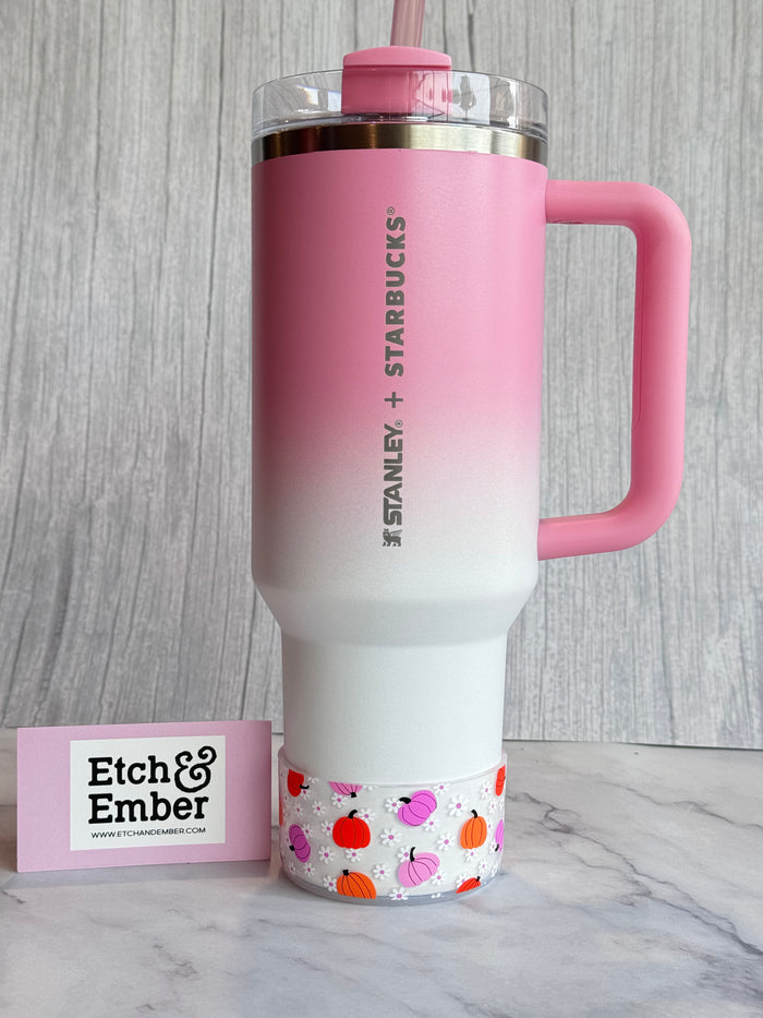 Floral Pink Pumpkins  Boot