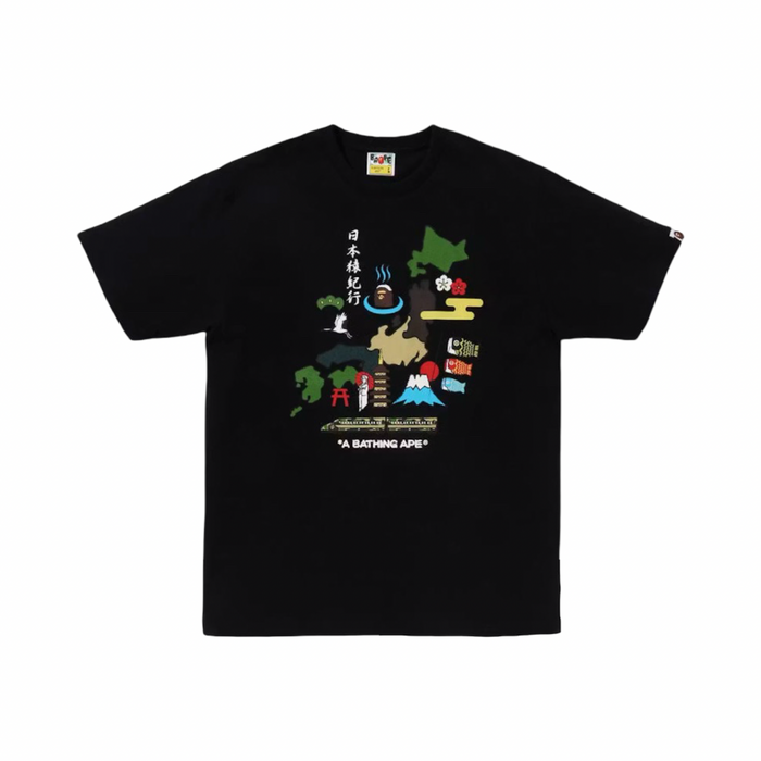 A Bathing Ape Japan Culture Graphic Tee Black