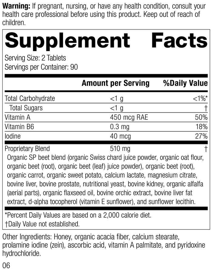 A-F Betafood®, 180 Tablets Supplement Facts