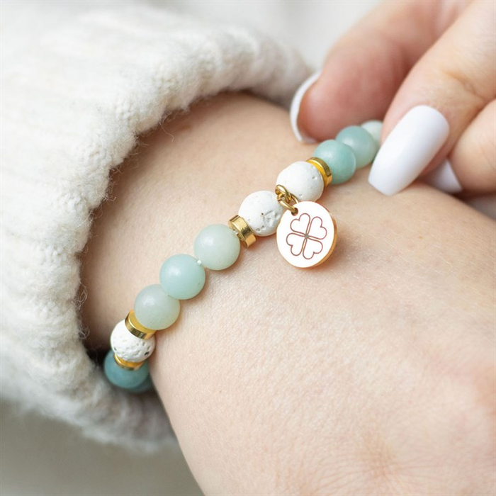 Abundance Amazonite Crystal Essential Oil Bracelet 🇬🇧