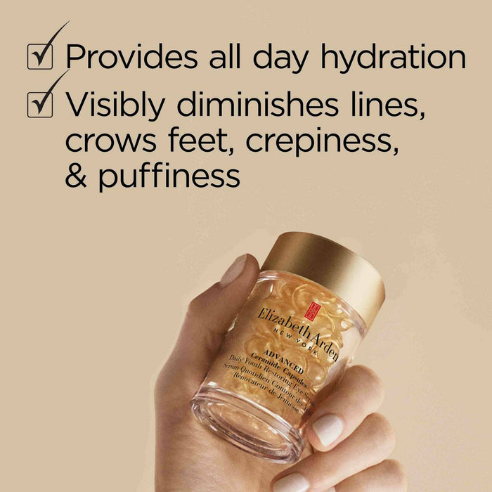 Provides all day hydration. Visibly diminishes lines, crows feet , crepiness and puffiness