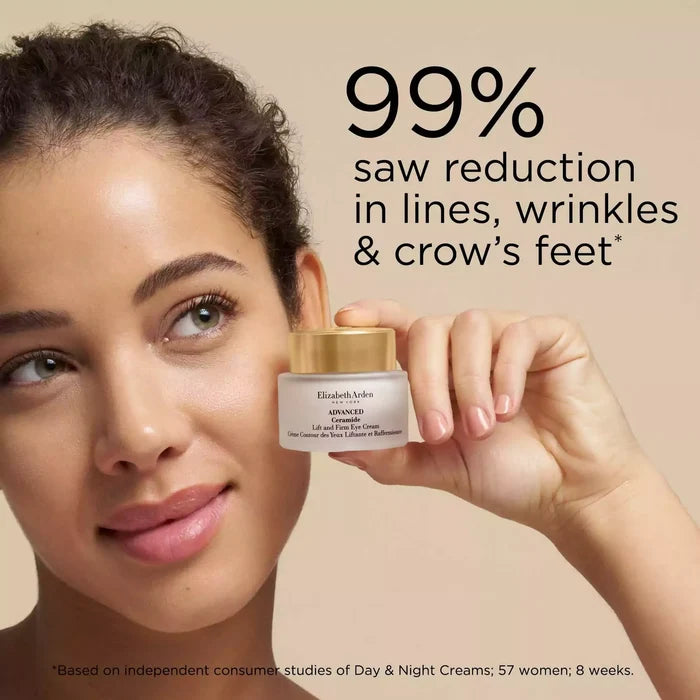 99% saw reduction in lines, wrinkles and crow's feet* *Based on independent consumer studies of Day and Night Creams; 57 women; 8 weeks
