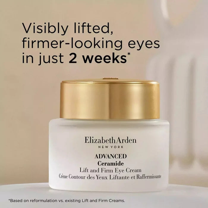 Visibly lifted, firmer-looking eyes in just 2 weeks* *Based on reformulation vs existing Lift and Firm creams.