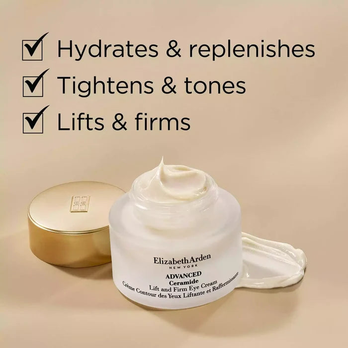 Hydrates and replenishes, tightens and tones and lifts and firms