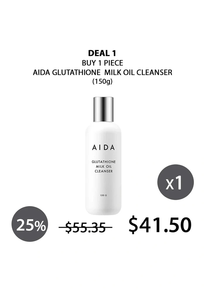 (BUY 1) AIDA GLUTATHIONE MILK OIL CLEANSER