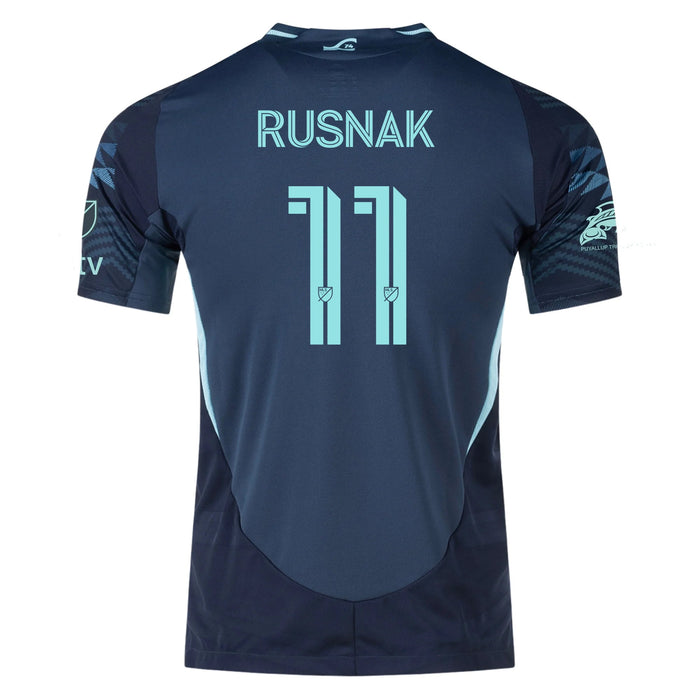 adidas Albert Rusnak Seattle Sounders Authentic Away Jersey 25/26 w/ MLS Patches & Sponsor (Aura Ink) | SoccerWearhouse