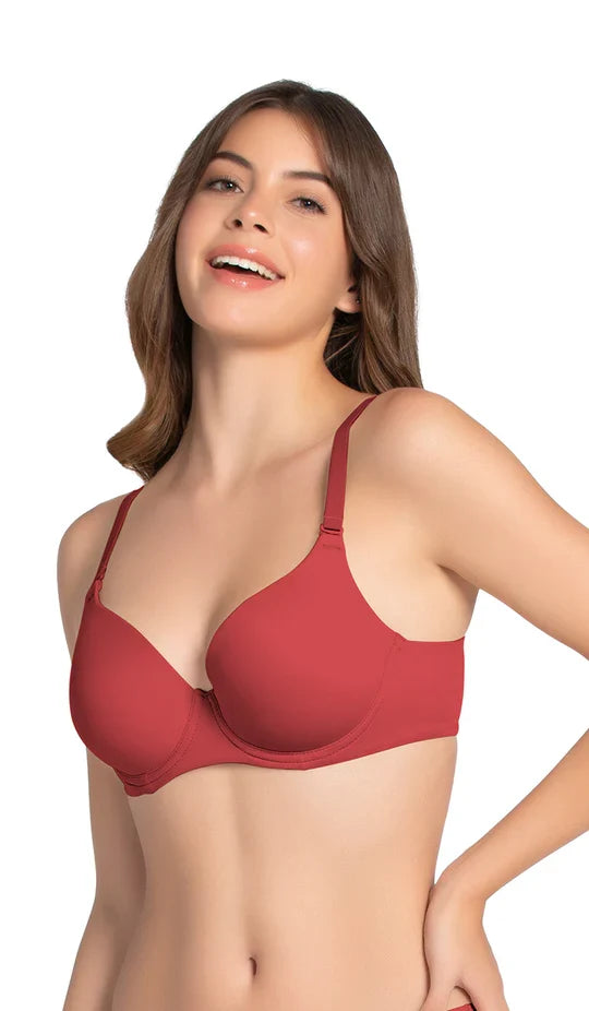 Amante Smooth Moves Bra-BRA10605 Cranberry