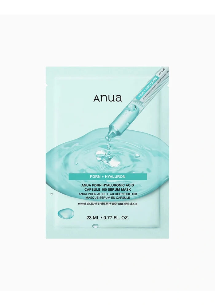 (BUY 1 BOX) ANUA PDRN HYALURON 100 SERUM MASK (10 SHEETS)
