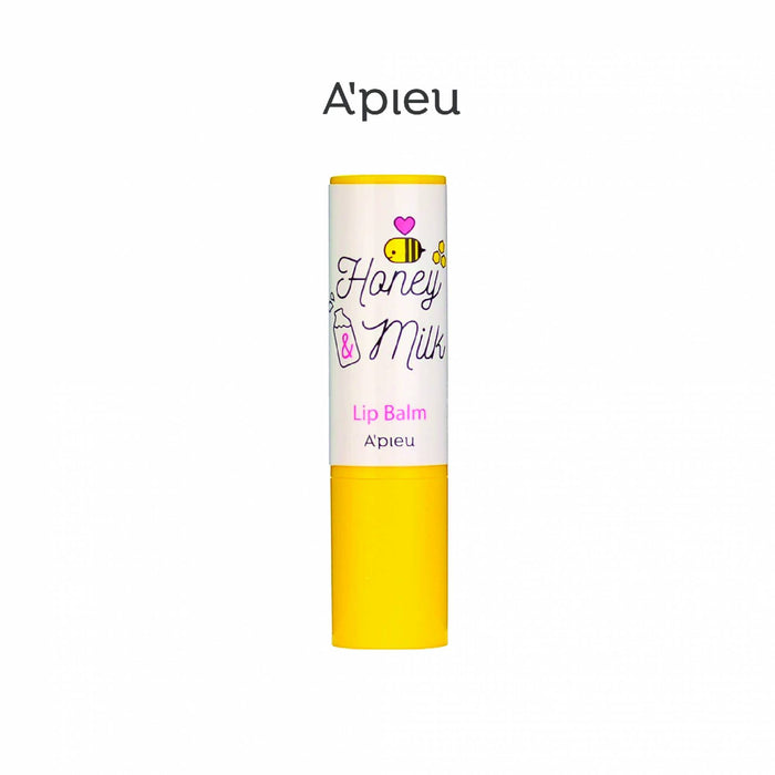 A'PIEU honey & milk lip balm بالم ترطيب الشفاه بالحليب والعسل من ايبيو