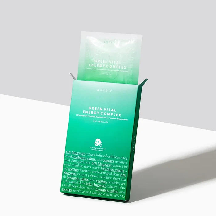 AXIS Y Mugwort Green Vital Energy Complex Sheet Mask Set بكج الاقنعة الورقية من اكسز واي