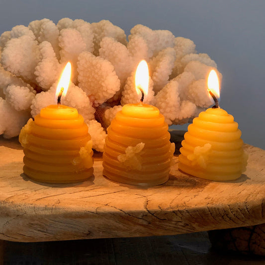 Baby Bee Hive Candle – 100% Pure Beeswax