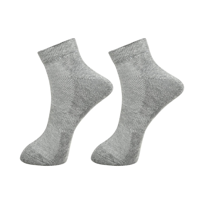 Bamboology Gray & White Ultra Soft Ankle Length Socks (Pack of 2)