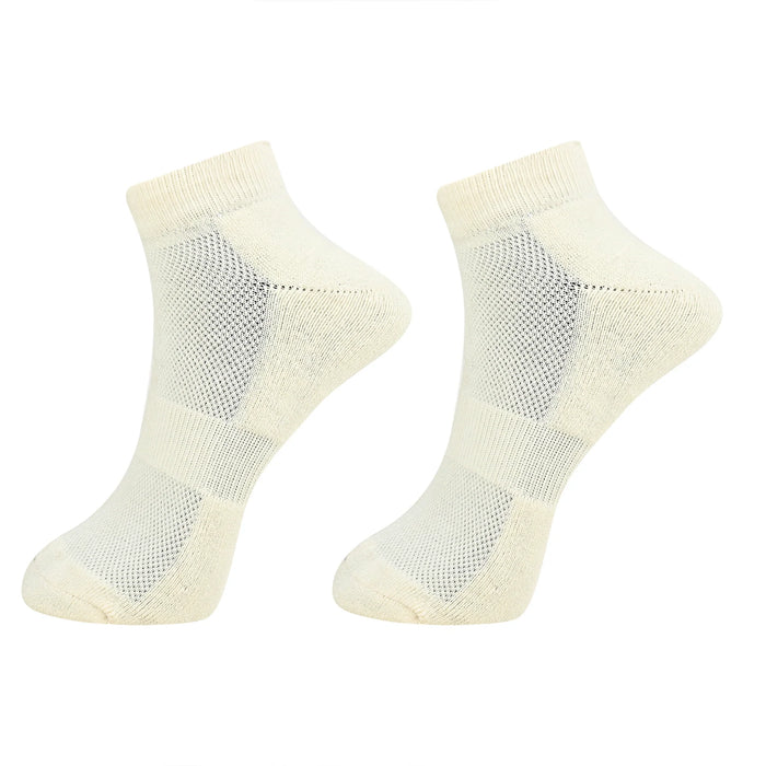 Bamboology Gray & White Ultra Soft Ankle Length Socks (Pack of 2)
