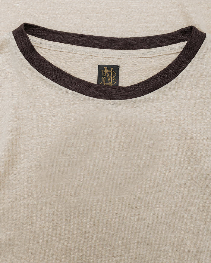 lost & found Batoner Batoner Normandy Linen T-Shirt Beige/Brown