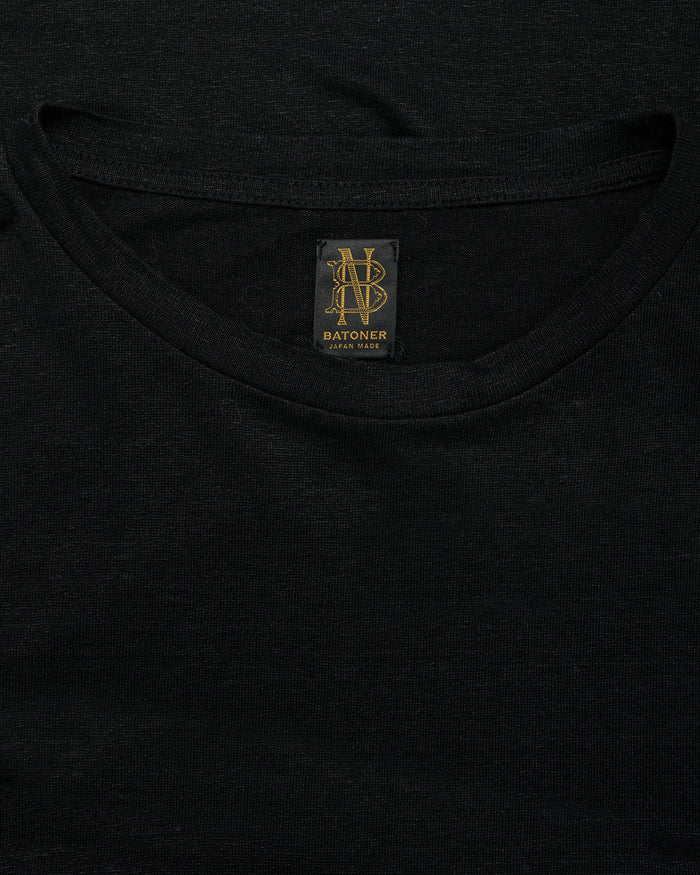 lost & found Batoner Batoner Normandy Linen T-Shirt Black