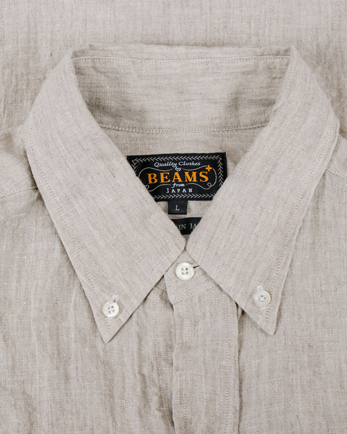 lost & found Beams Plus Beams Plus B.D. Classic Fit Linen Chambray Natural