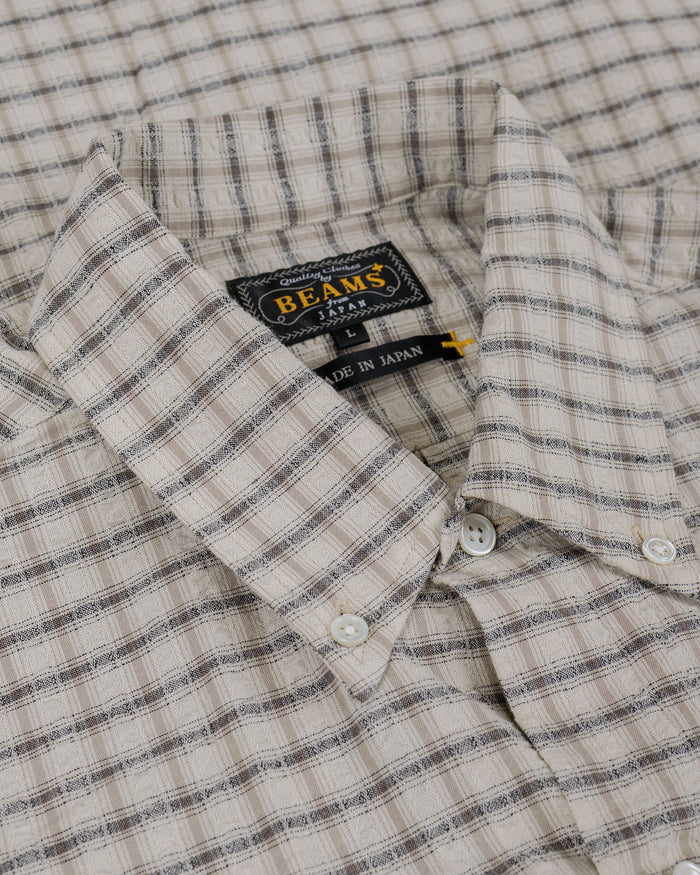lost & found Beams Plus Beams Plus Open B.D. Sucker Plaid Navy