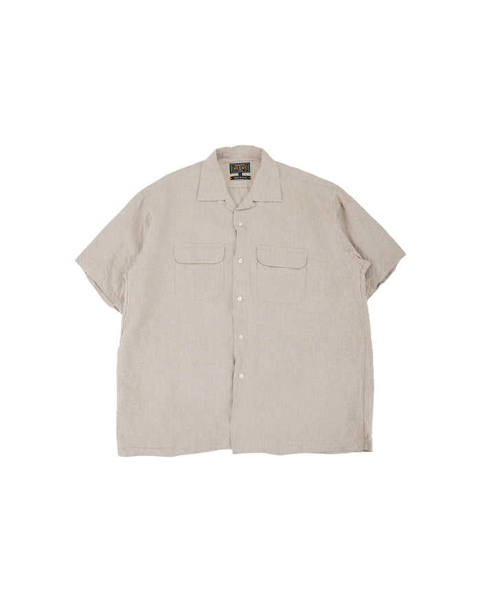 lost & found Beams Plus Beams Plus Open Collar 1/40 Linen Natural