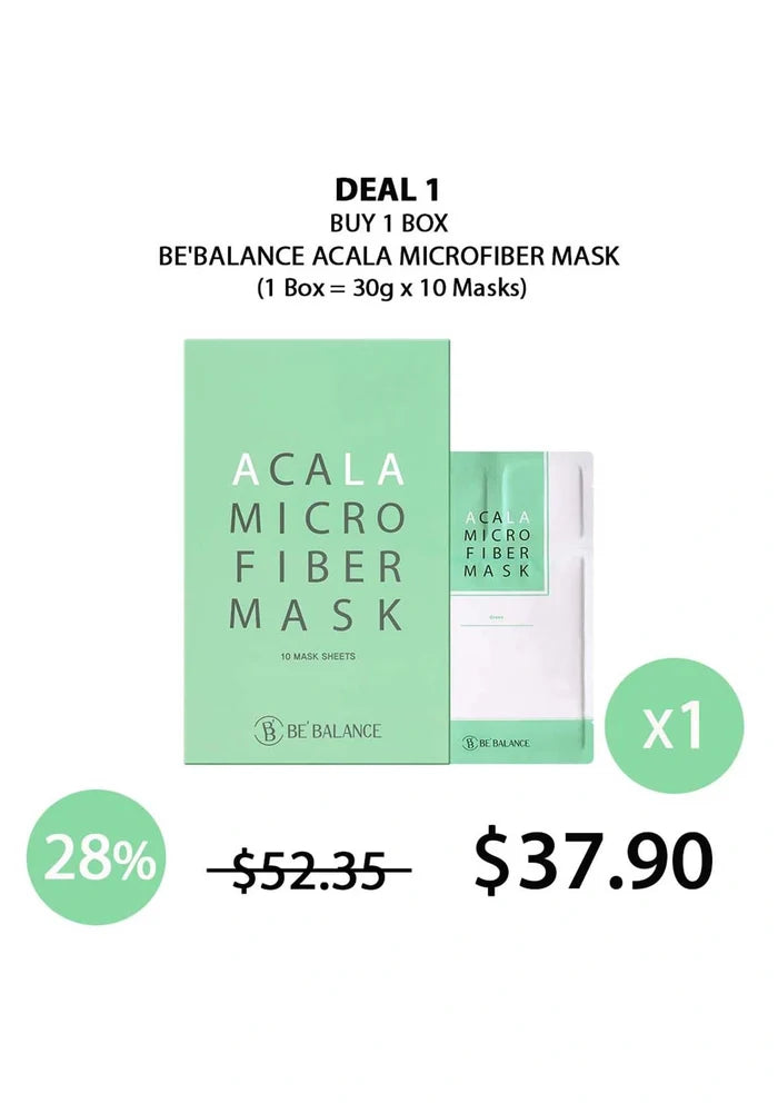(BUY 1 GREEN) BE'BALANCE ACALA MICROFIBER MASK