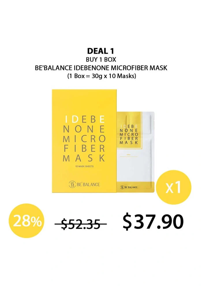 (BUY 1 YELLOW) BE'BALANCE IDEBENONE MICROFIBER MASK