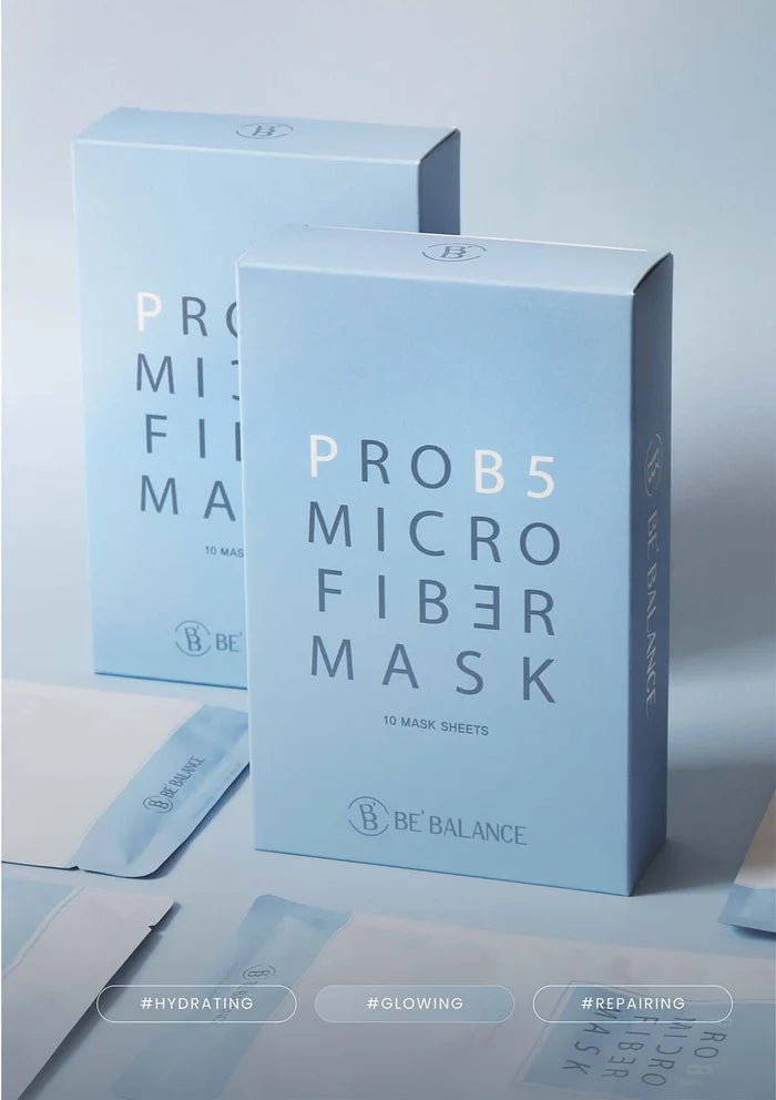 ProB5 Microfiber Mask packaging with mask sheets on a light gray background