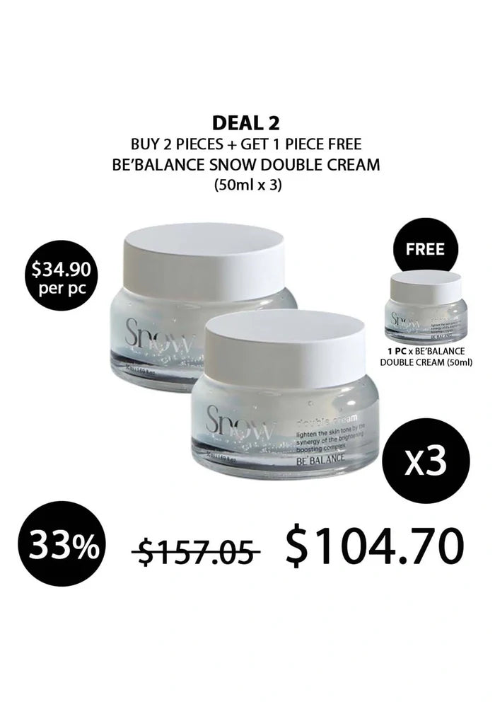 (BUY 2+1 FREE) BE'BALANCE SNOW DOUBLE CREAM