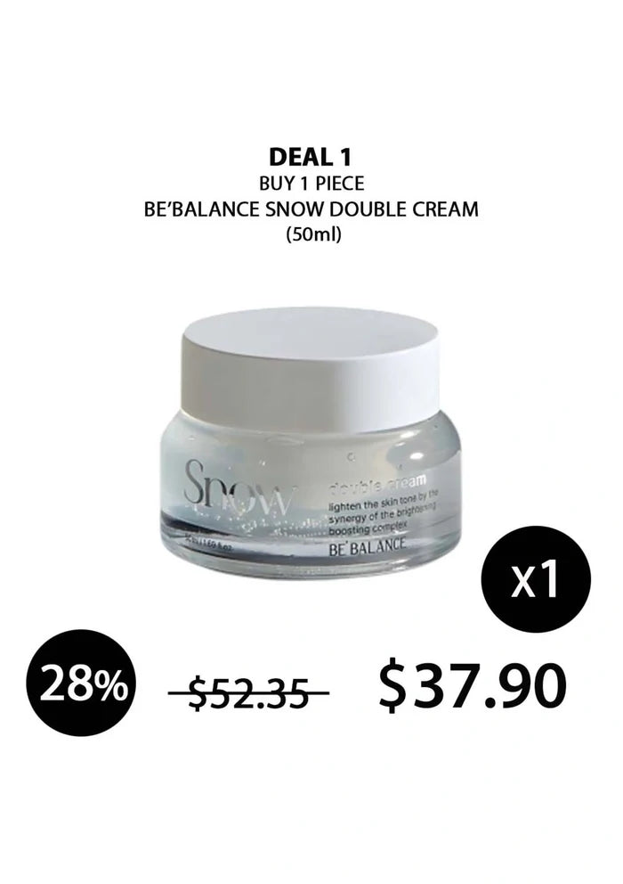 (BUY 1) BE'BALANCE SNOW DOUBLE CREAM