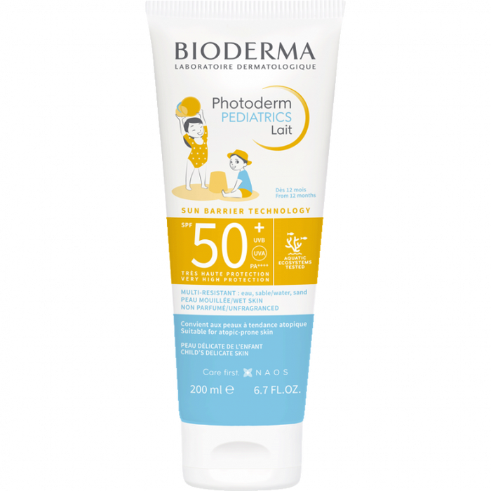 BIODERMA PHOTODERM PEDIATRICS LAIT SPF50+ Babies and children dry skin واقي الشمس الكيميائي للاطفال من بايو ديرما